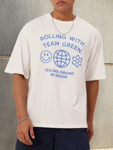 Kook N Keech Rolling Edge Printed Relaxed Fit T-shirt