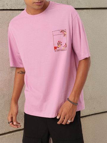 Kook N Keech Laid-back Luxe Floral Embroidered Relaxed Fit T-shirt