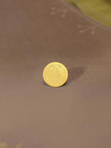 Mia by Tanishq 24KT Gold Tulsi Leaf Coin - 0.5 g