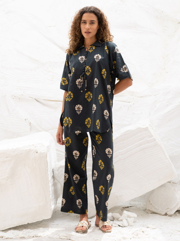 SANSKRUTIHOMES Women Printed Pure Cotton Night suit