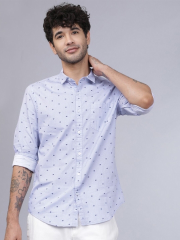 HIGHLANDER Men Printed Slim Fit Shirt