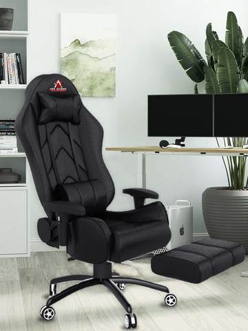 76% OFF on ASE GAMING Black 180 Degree Recline Footrest Neck & Lumbar Pillow Gaming Chair