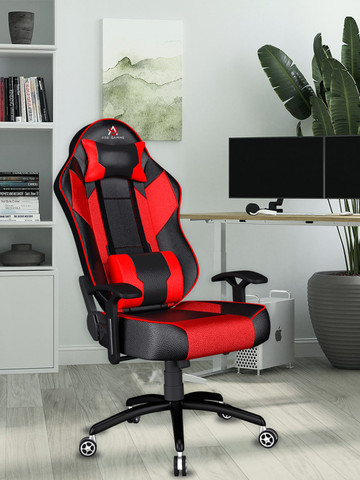 79% OFF on ASE GAMING Red 180 Degree Recline Footrest Neck & Lumbar Pillow Gaming Chair