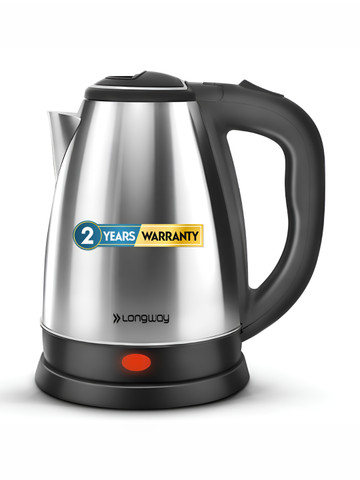 Longway Kestro Silver-Toned & Black 1500-Watt Multi-Cooker Electric Kettle 2 L