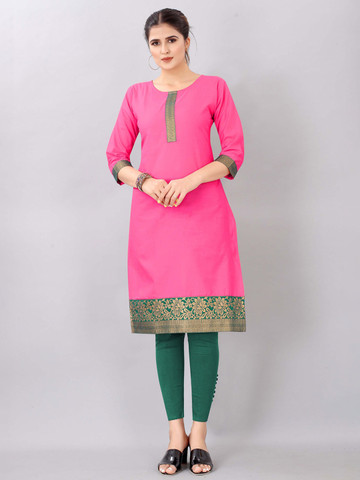 KETAKI FASHION Floral Printed Straight Cotton Kurta