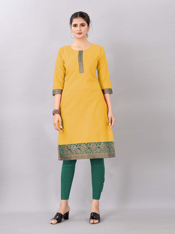KETAKI FASHION Yoke Design Gotta Patti Cotton Kurta