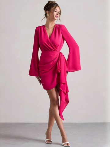 WANQUILA Women Polyester Bodycon Dresses