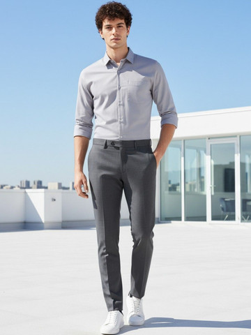 XENOR Men Slim Fit Semiformal Shirt