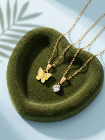 SZN Brass Gold-Plated Layered Necklace