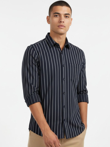 XENOR Men Striped Casual Shirt