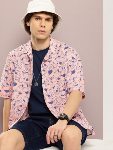 Kook N Keech Toons Pure Cotton Scooby-Doo Printed Opaque Oversized Casual Shirt