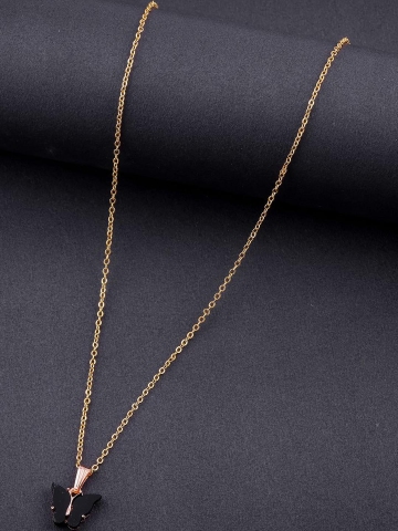 Elegant Gold-Plated Chain with Butterfly Pendant