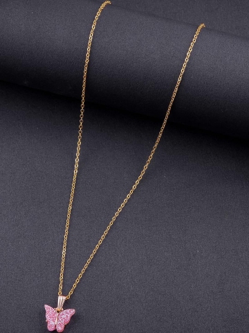 Elegant Gold-Plated Chain with Butterfly Pendant