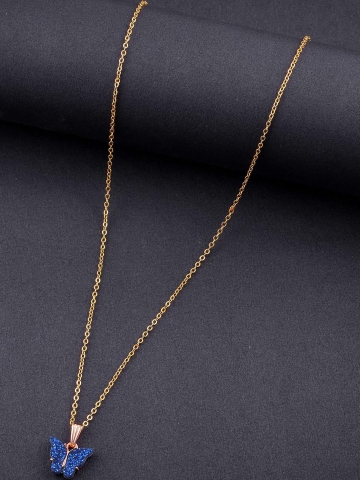 Elegant Gold-Plated Chain with Butterfly Pendant