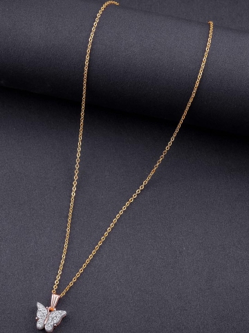 Elegant Gold-Plated Chain with Butterfly Pendant