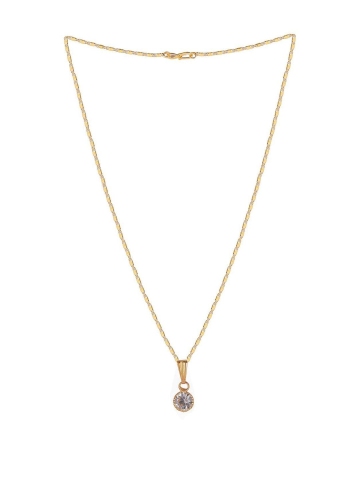 Anouk Gold Plated Cubic Zirconia Studded Minimal Necklace