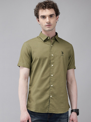 U.S. Polo Assn. Denim Co. Solid Pure Cotton Casual Shirt