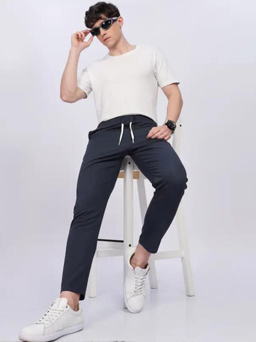 TIGER SNAKE Men Relaxed Fit Mid-Rise Trousers