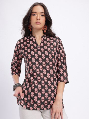 Anouk Rustic Floral Printed Kurti