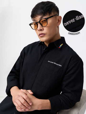 The Souled Store Men Embroidered Casual Shirt