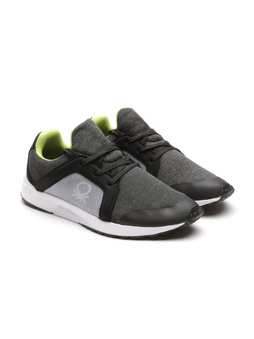Buy United Colors of Benetton Men Charcoal Grey Walking Shoes on