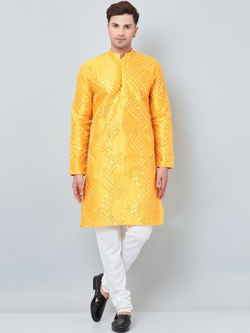 60% OFF on Armaan Ethnic Men Yellow Embellished Mirror Work Kurta 60% OFF on Armaan Ethnic Men Yellow Embellished Mirror Work Kurta