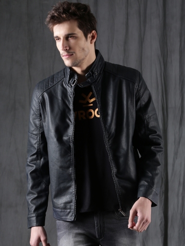 myntra leather jackets