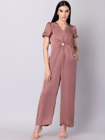 FabAlley Pink Basic Jumpsuit