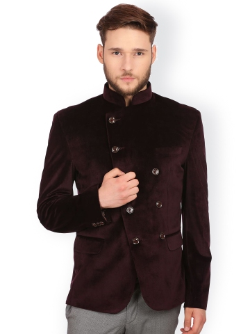 Wintage men's velvet shop grandad collar blazer