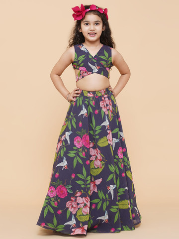 Bitiya by Bhama Girls Printed Ready to Wear Lehenga & Choli Bitiya by Bhama Girls Printed Ready to Wear Lehenga & Choli