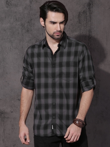 black shirt for men myntra