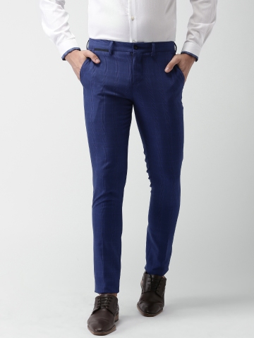 Buy INVICTUS Men Grey Self Design Slim Fit Formal Trousers  Trousers for  Men 1749040  Myntra  Price History