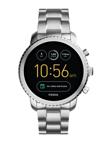 Buy Fossil Silver Toned Q Exploris Touchscreen Smart Watch FTW4000