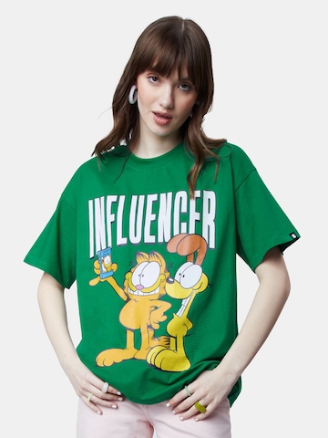 The Souled Store Garfield Graphic Printed Cotton Oversize Oversized T-shirt