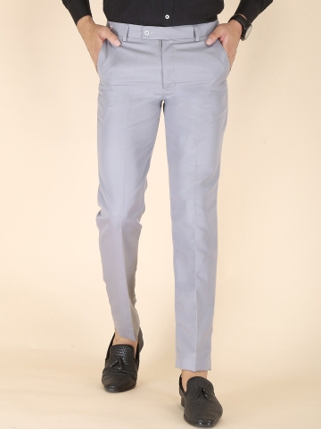 Buy Arrow Light Grey Self Design Formal Trouser ARADOTR272736 at  Amazonin