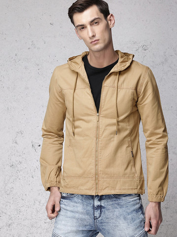 Ecko Unltd Men Khaki Solid Tailored Jacket