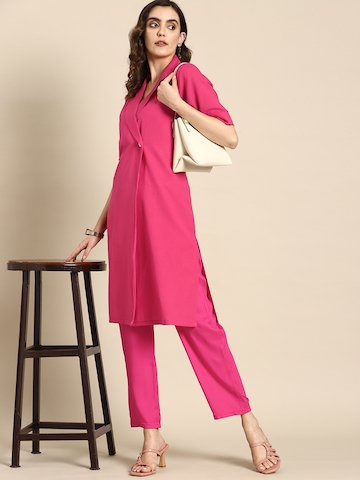all about you Women Regular Pure Cotton Kurta with Trousers