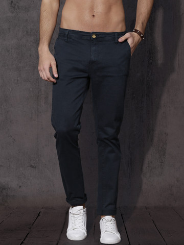 Roadster Men Navy Blue Regular Fit Chinos