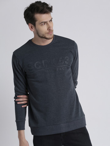 Splash Men Blue Printed Sweatshirt