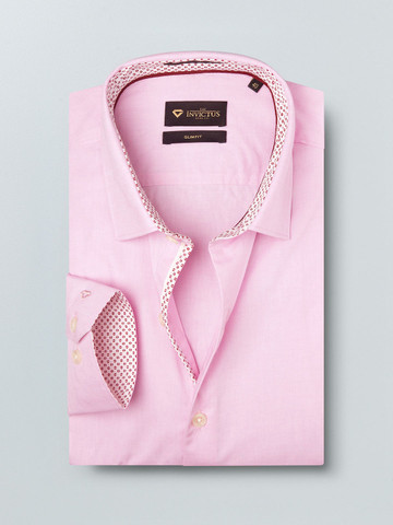 INVICTUS Men Pink Slim Fit Solid Formal Shirt