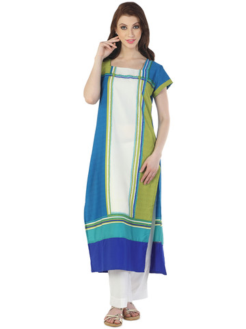 shiloh Women Multicoloured Printed Straight Kurta