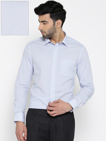 Blackberrys Men Blue Slim Fit Solid Formal Shirt