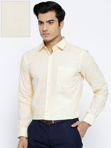 mens cream formal shirt