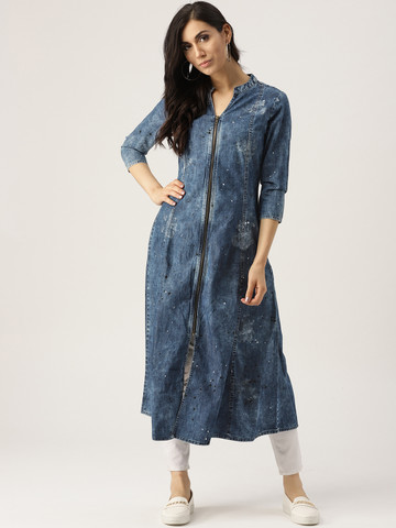 denim kurtas for women