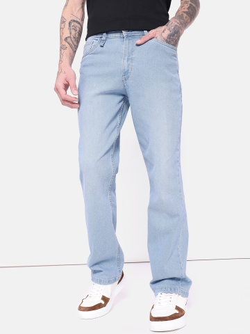 The Roadster Life Co. Men Bootcut Light Fade Stretchable Jeans