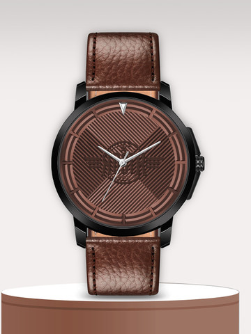 Roadster Men Brown Leather Strap Analogue Watch RD-09-Brown