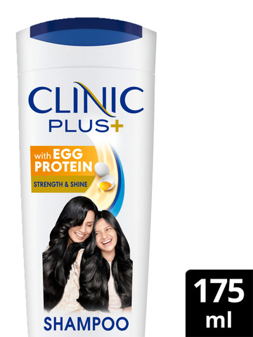 Clinic Plus Strength & Shine Shampoo with Egg Protein To Boost Hair Shine - 175ml