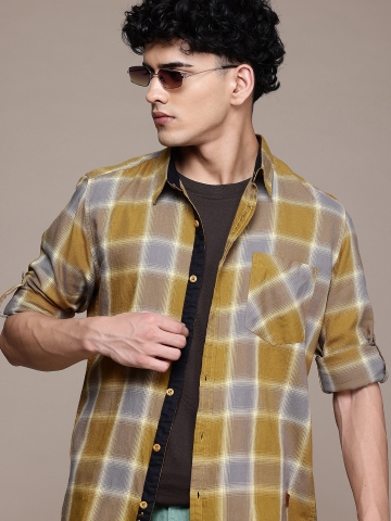 Roadster The Lifestyle Co. Cotton Tartan Checked Casual Shirt