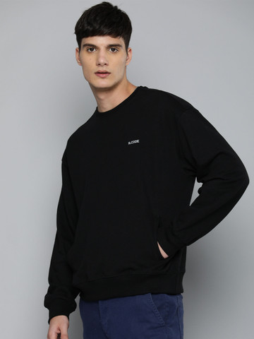 R.Code by The Roadster Life Co. Round Neck Cotton Oversized Pullover