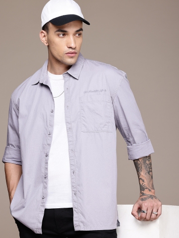 The Roadster Life Co. Pure Cotton Relaxed Fit Opaque Casual Shirt